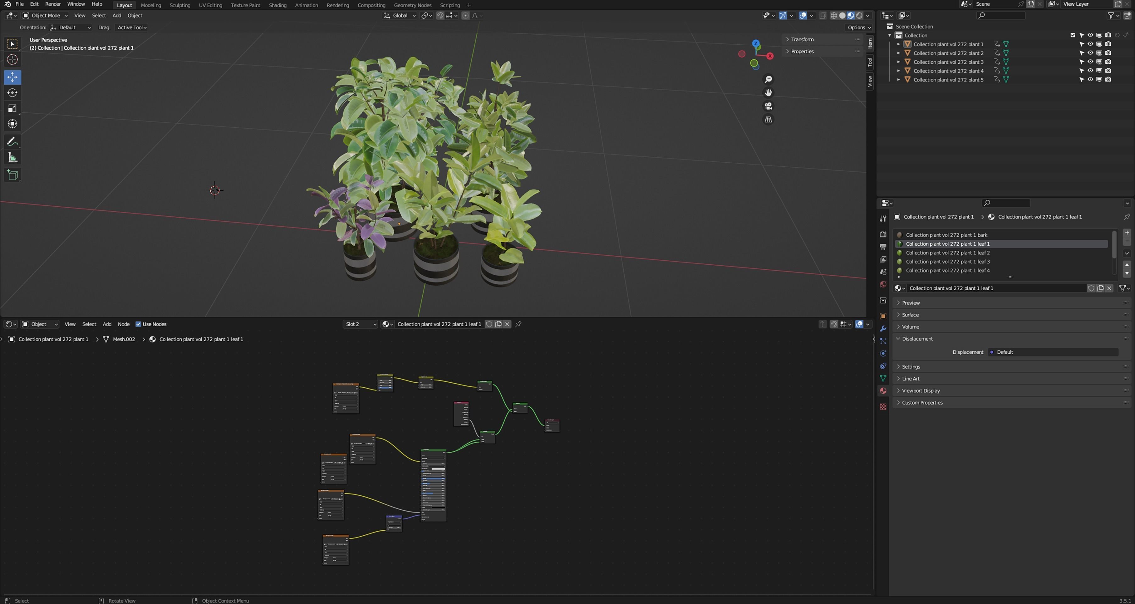 Collection plant vol 272 - blender model  3D model_6