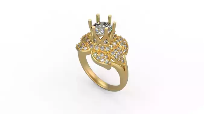 Woman Solitaire Ring 728