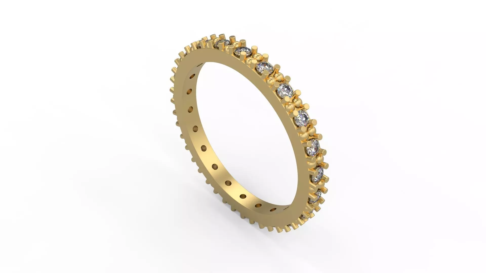 Woman Solitaire Ring 753 3D print model_0