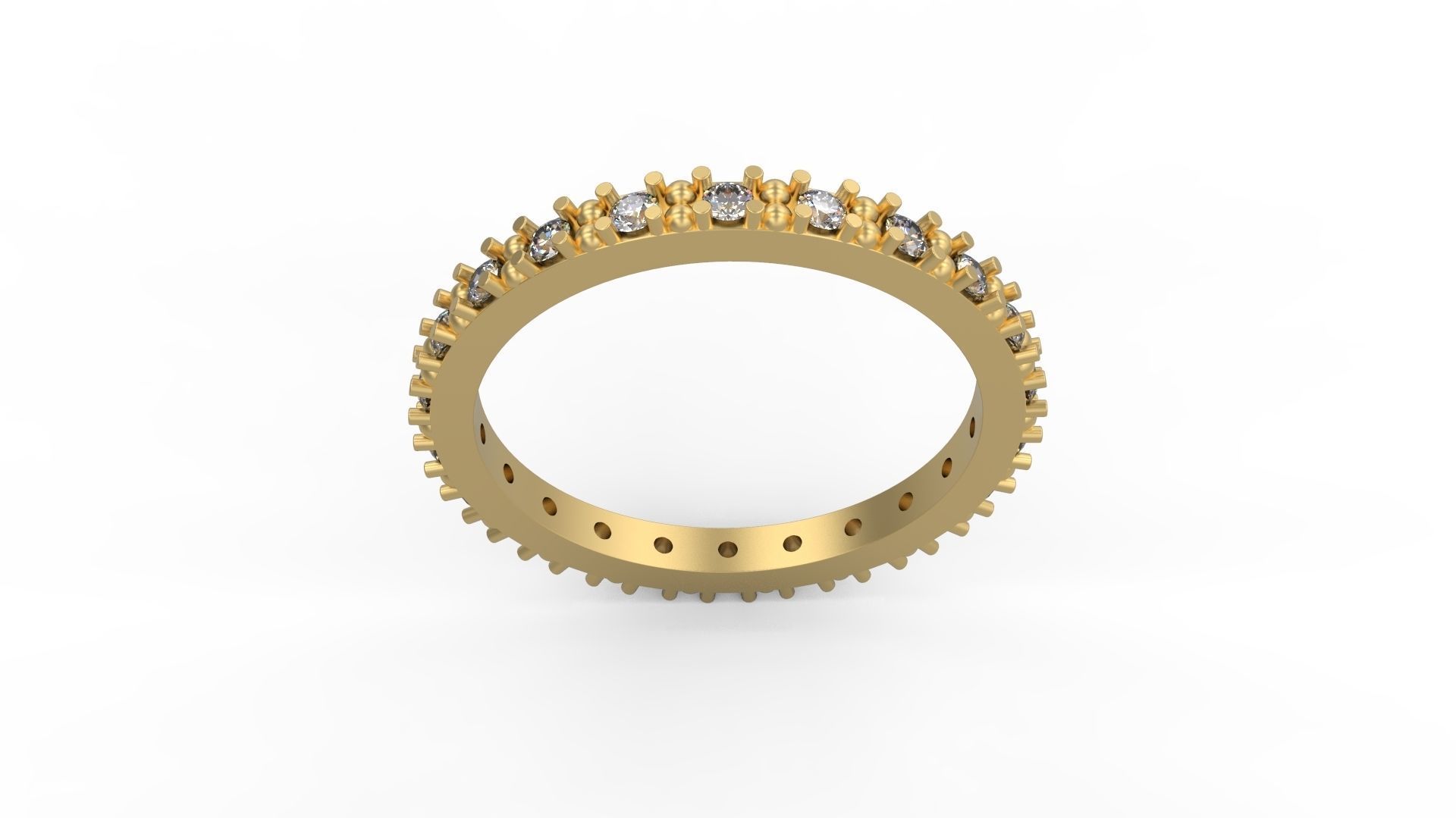 Woman Solitaire Ring 753 3D print model_3