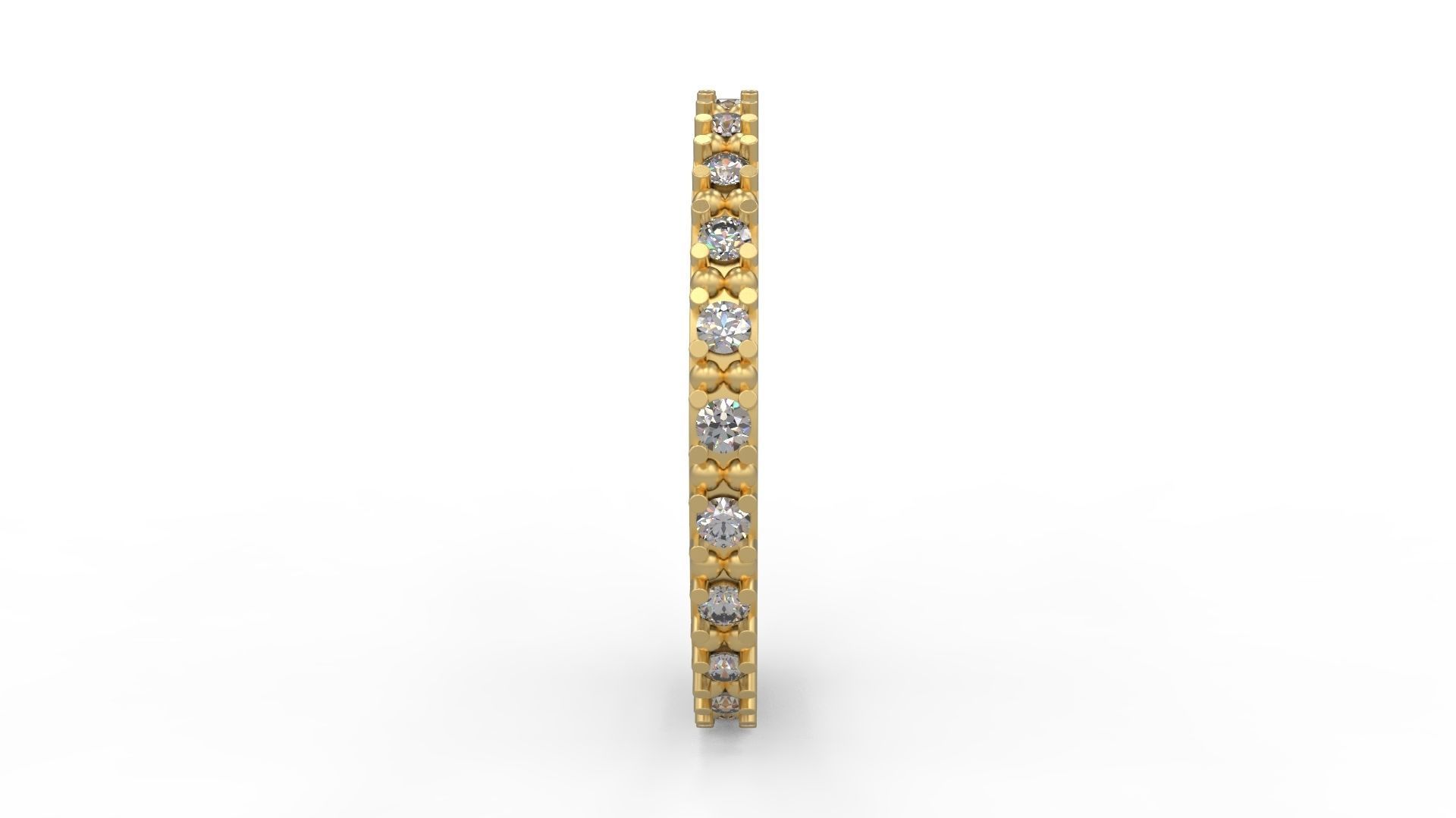 Woman Solitaire Ring 753 3D print model_2