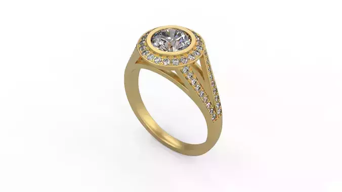 Woman Solitaire Ring 735