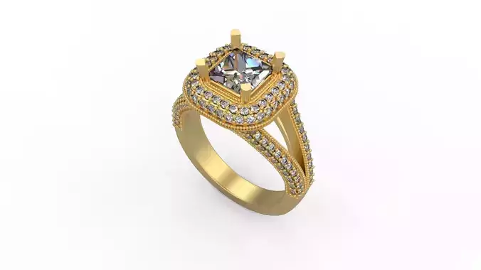 Woman Solitaire Ring 737