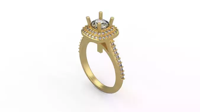 Woman Solitaire Ring 739