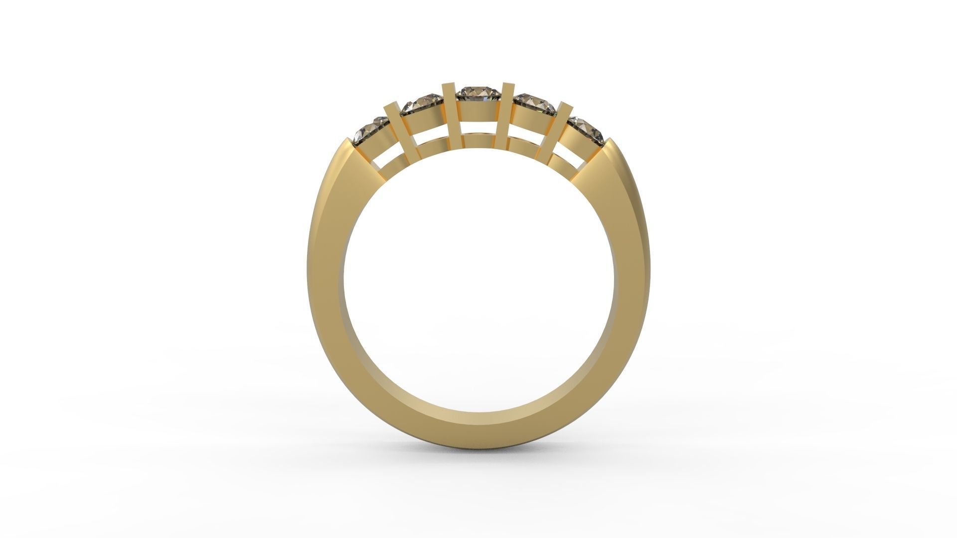 Woman Solitaire Ring 745 3D print model_1