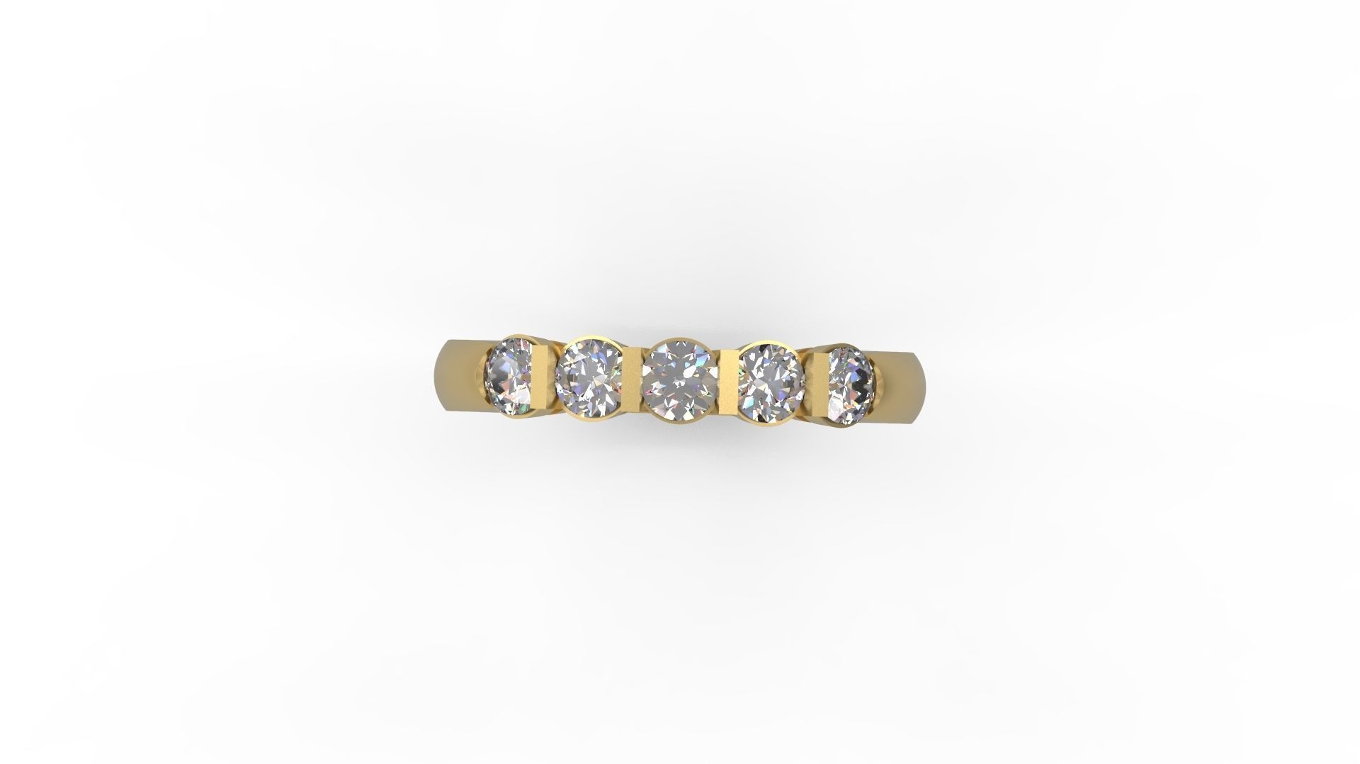 Woman Solitaire Ring 745 3D print model_4