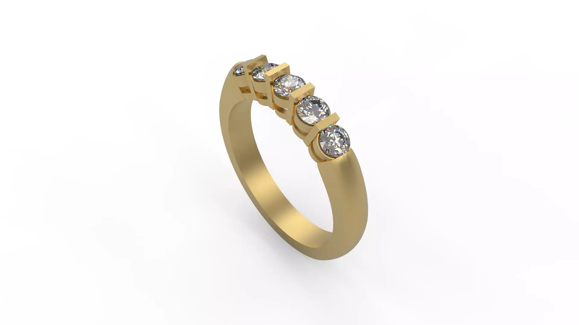 Woman Solitaire Ring 745 3D print model_0