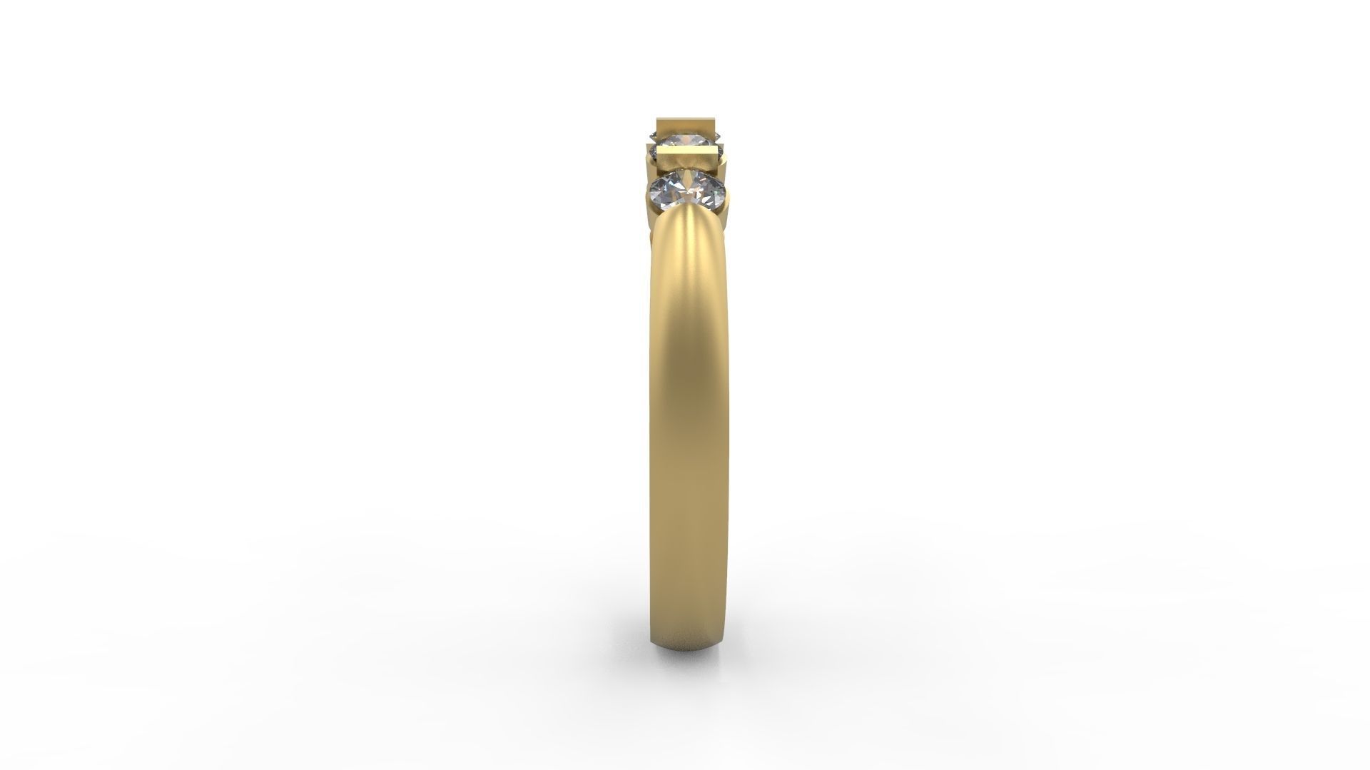 Woman Solitaire Ring 745 3D print model_2