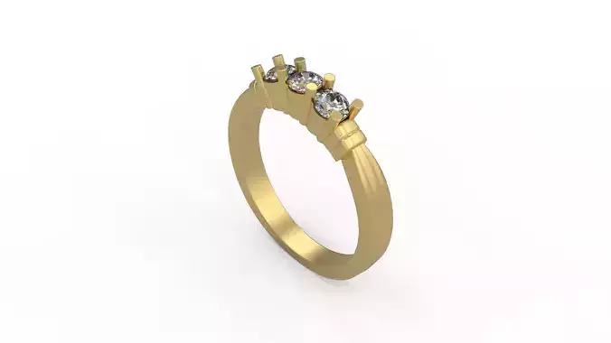 Woman Solitaire Ring 717
