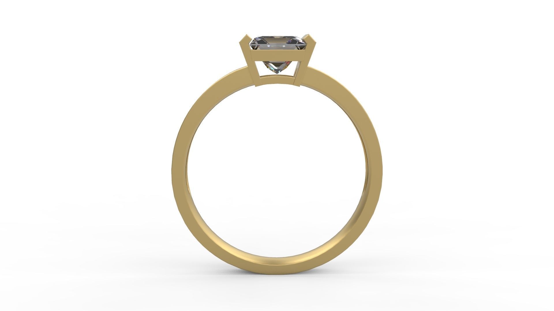 Woman Solitaire Ring 720 3D print model_1