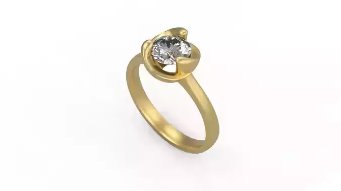 Woman Solitaire Ring 721