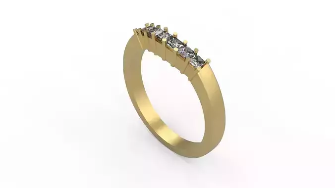 Woman Solitaire Ring 722