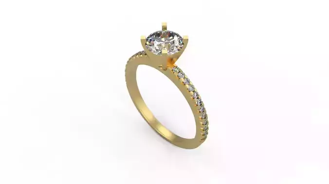 Woman Solitaire Ring 776