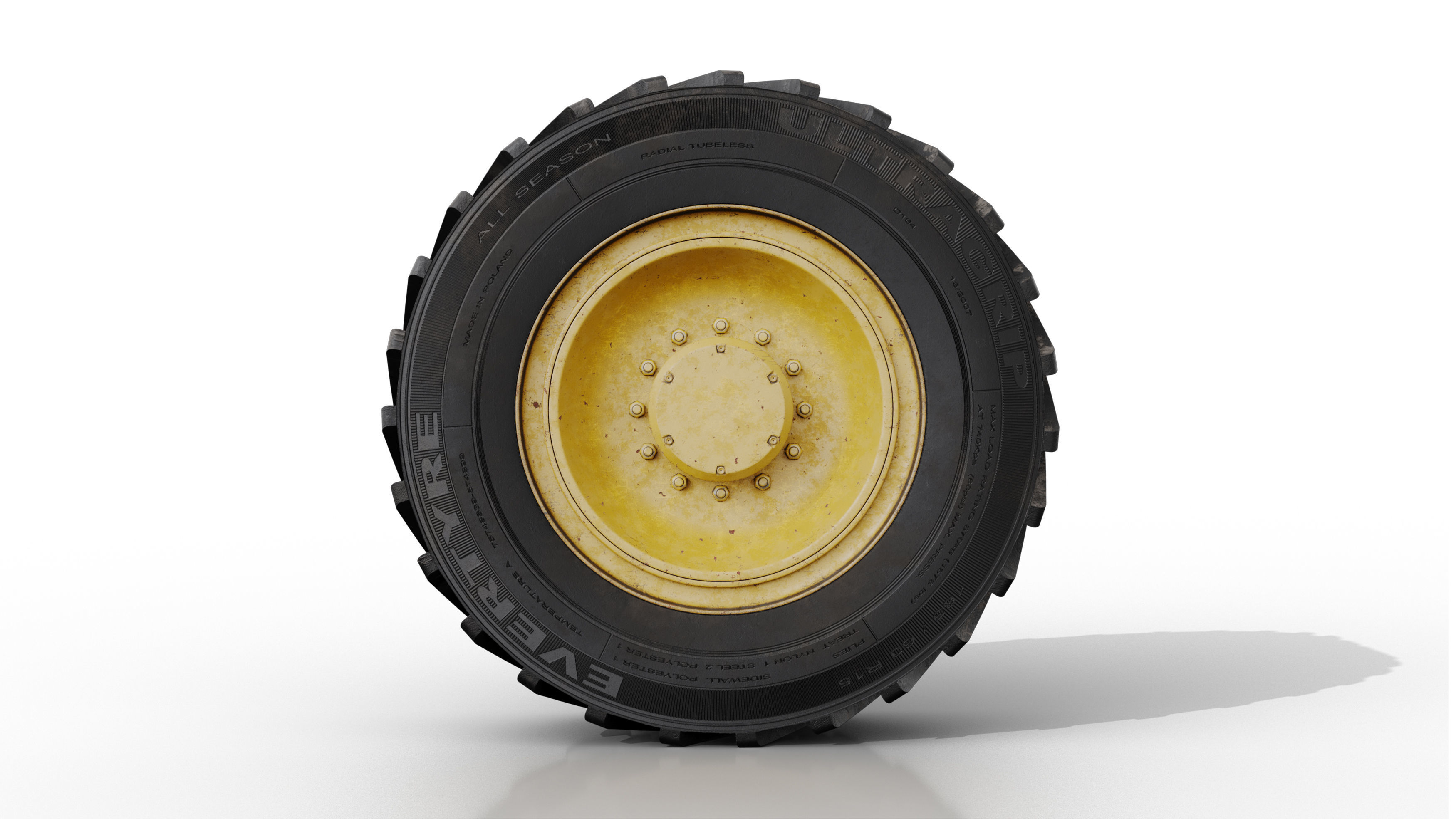 Tractor wheel 3D model_3