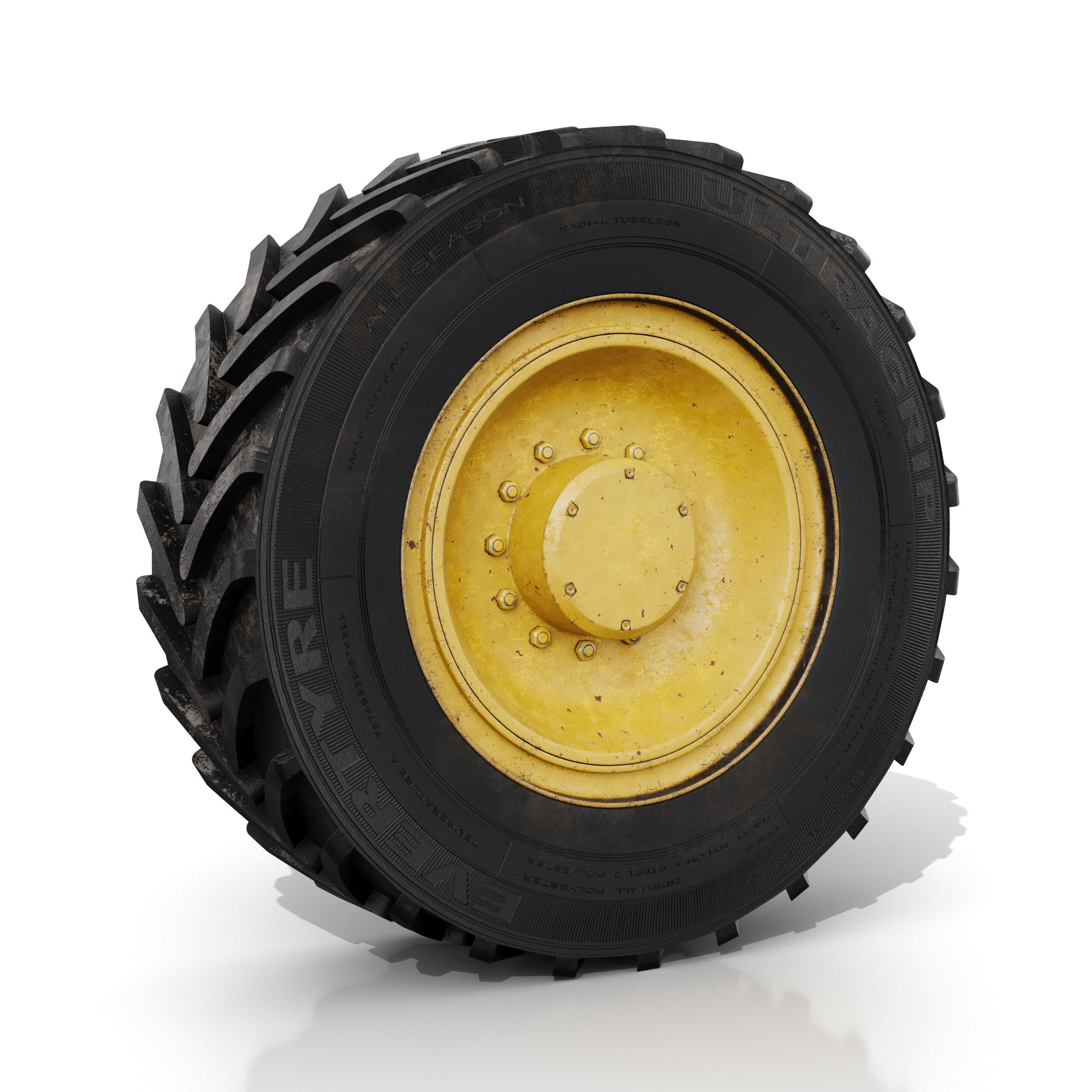 Tractor wheel 3D model_1