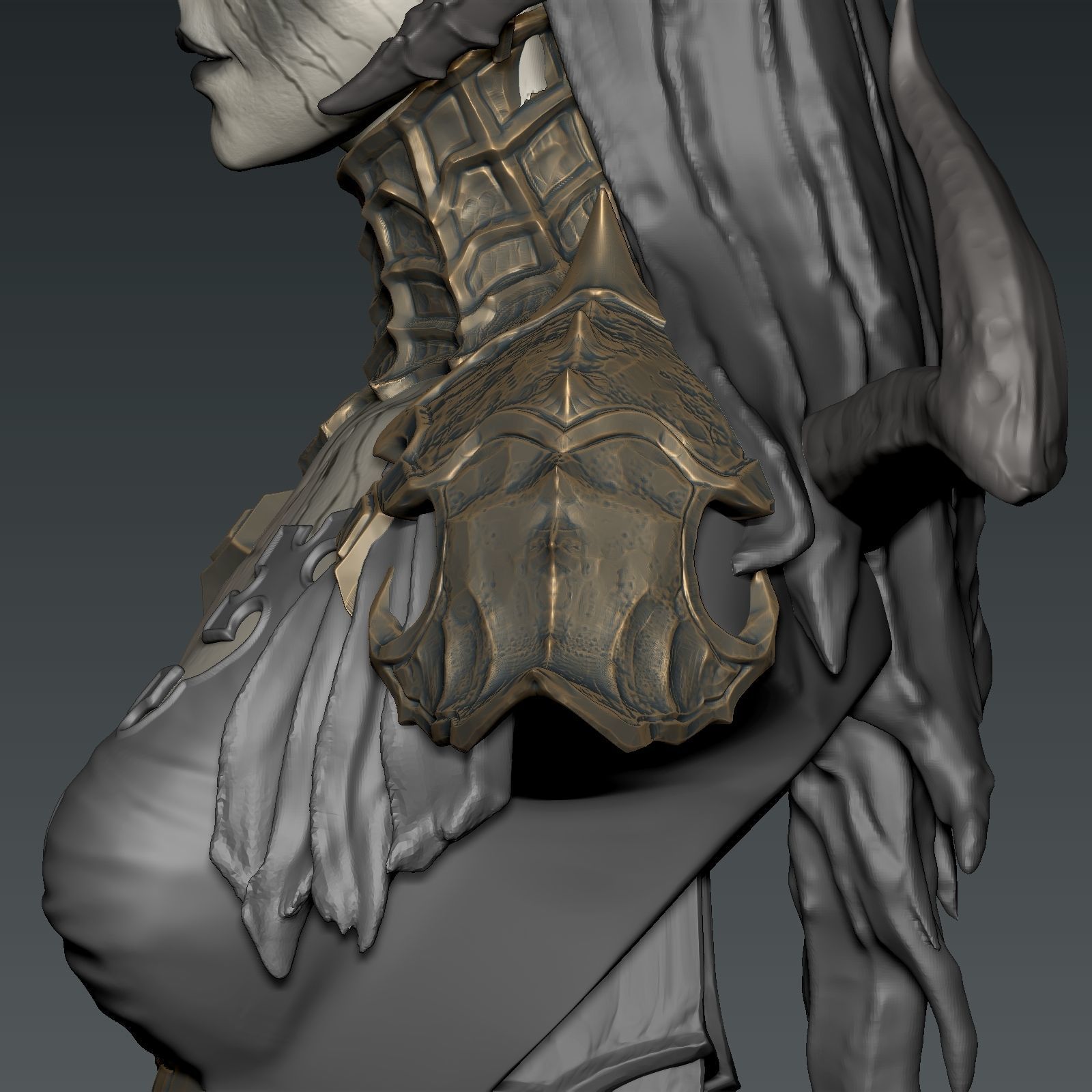 Lilith Bust 3D print model_9