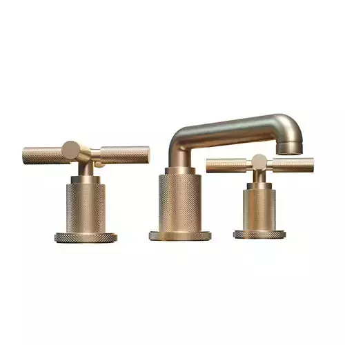 AMBETH KNURLED CROSS-HANDLE LOW-PROFILE WIDESPREAD FAUCET