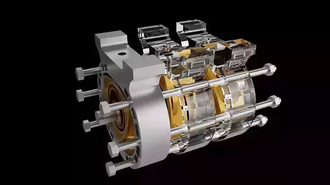 Three combustion chambers 3D print model