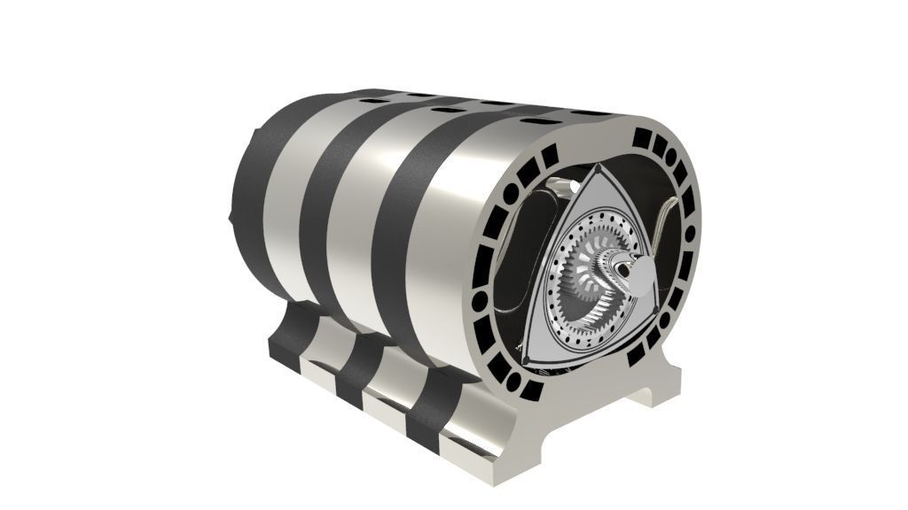 Three combustion chambers 3D print model_6