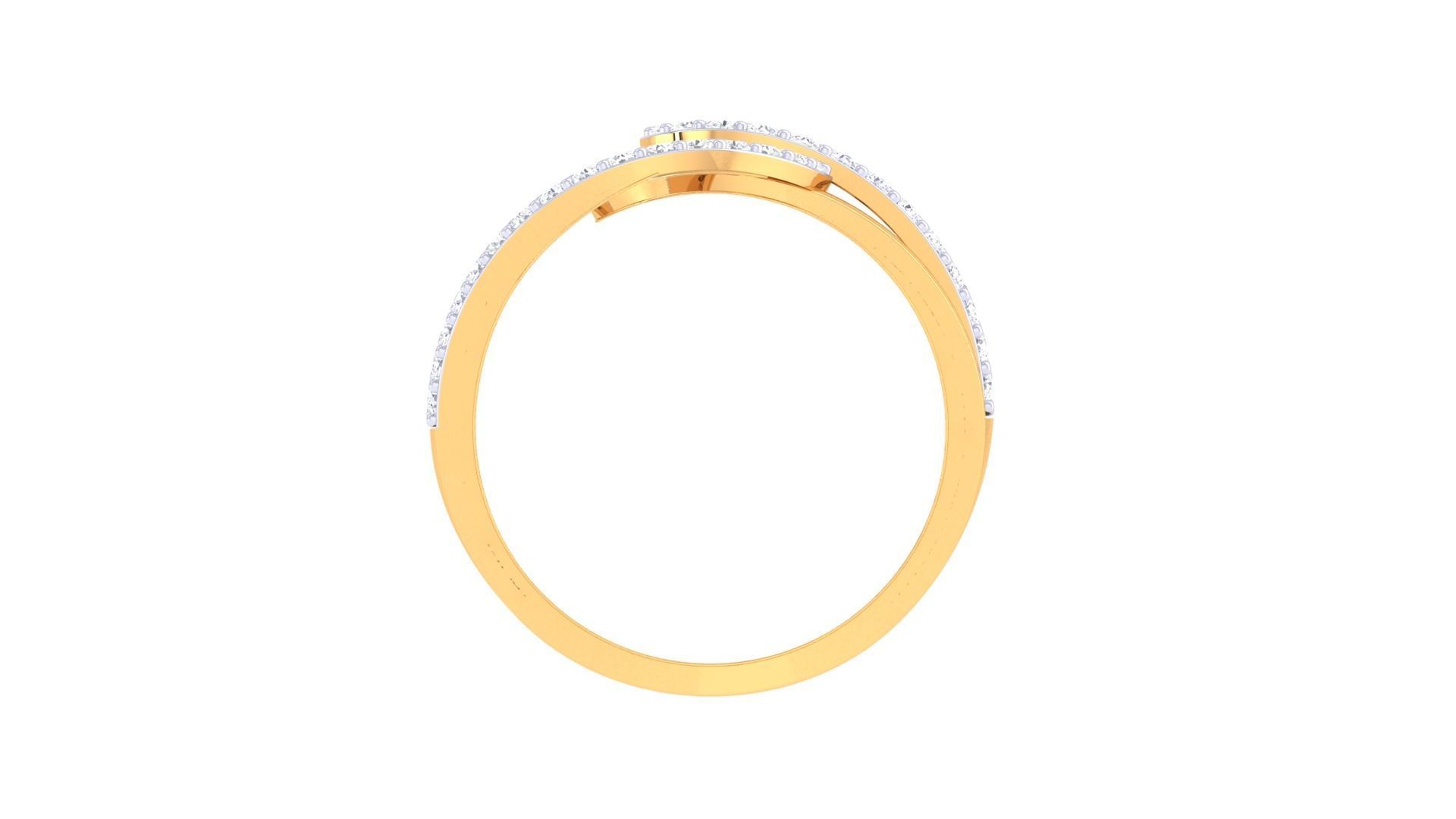 Wire High Jewelry Diamond Cocktail Ring 3dm stl obj mtl 3D print model_10