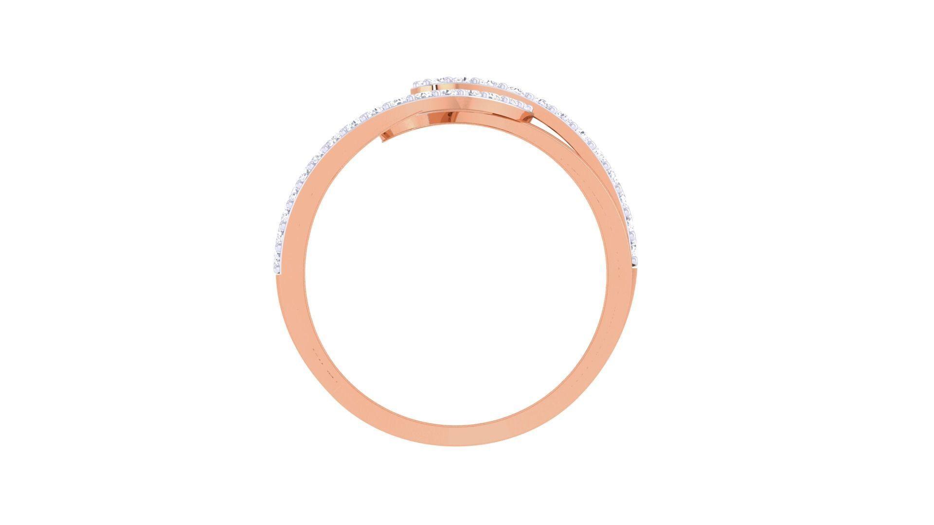 Wire High Jewelry Diamond Cocktail Ring 3dm stl obj mtl 3D print model_11