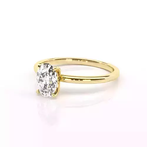 Oval Diamond Engagement Ring 8x6