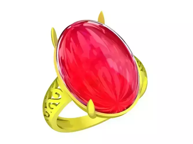 A5509 Oval Ruby Women Ring