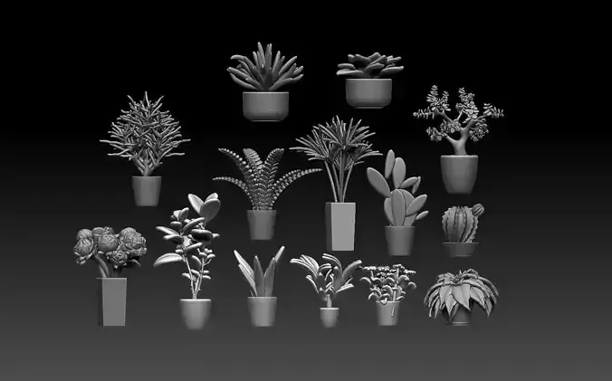 plants home 3D print model