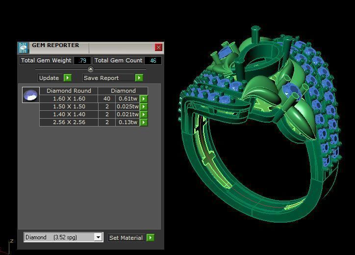 ruby daimond ring 3D print model_14