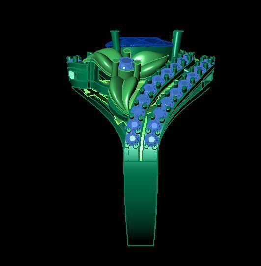 ruby daimond ring 3D print model_12