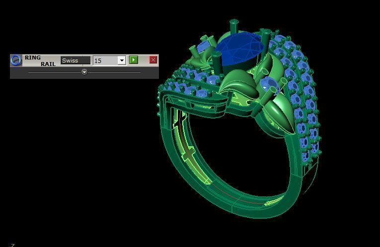 ruby daimond ring 3D print model_13