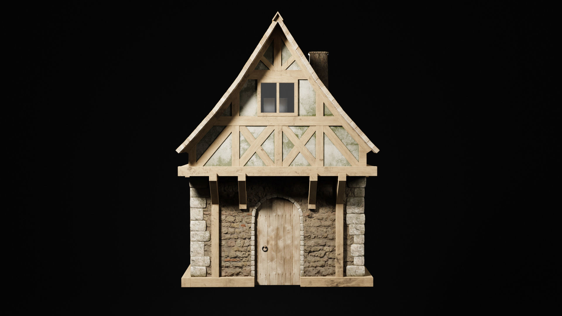 Medieval House By Nikdox Low-poly 3D model_16