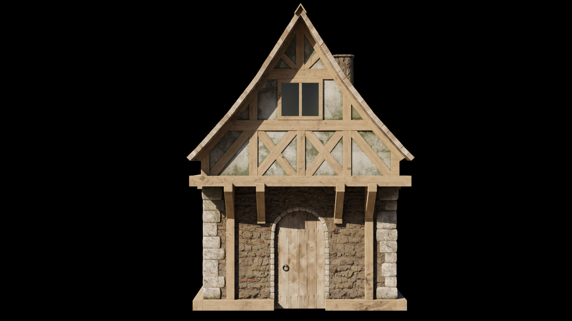 Medieval House By Nikdox Low-poly 3D model_2
