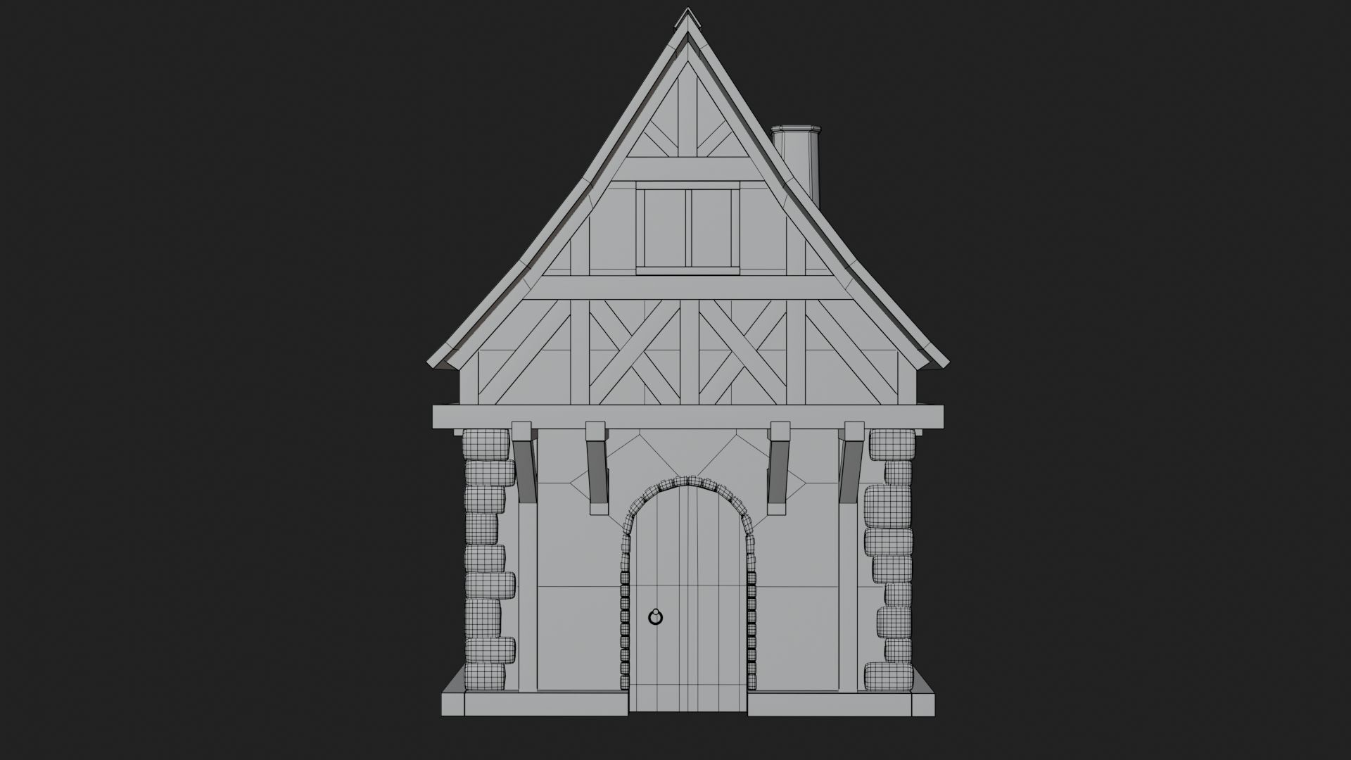 Medieval House By Nikdox Low-poly 3D model_19
