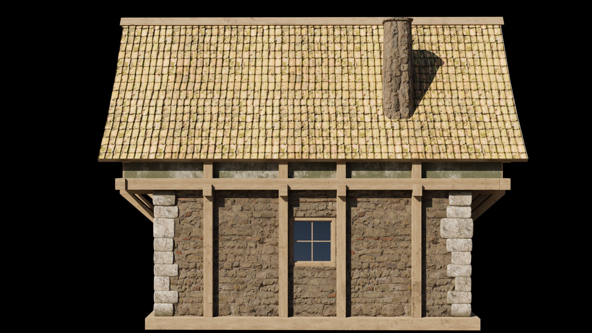 Medieval House By Nikdox Low-poly 3D model_6