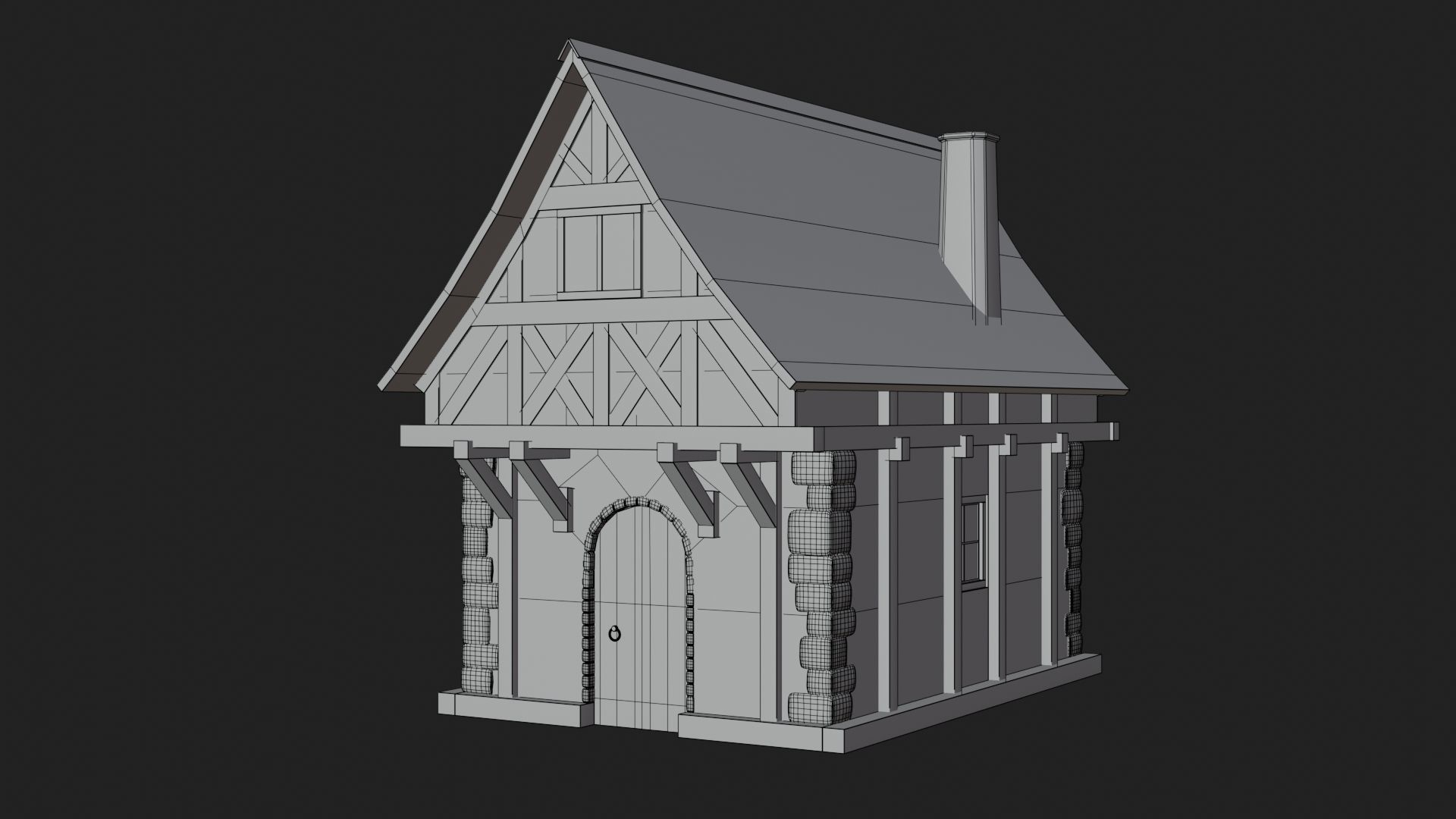 Medieval House By Nikdox Low-poly 3D model_17