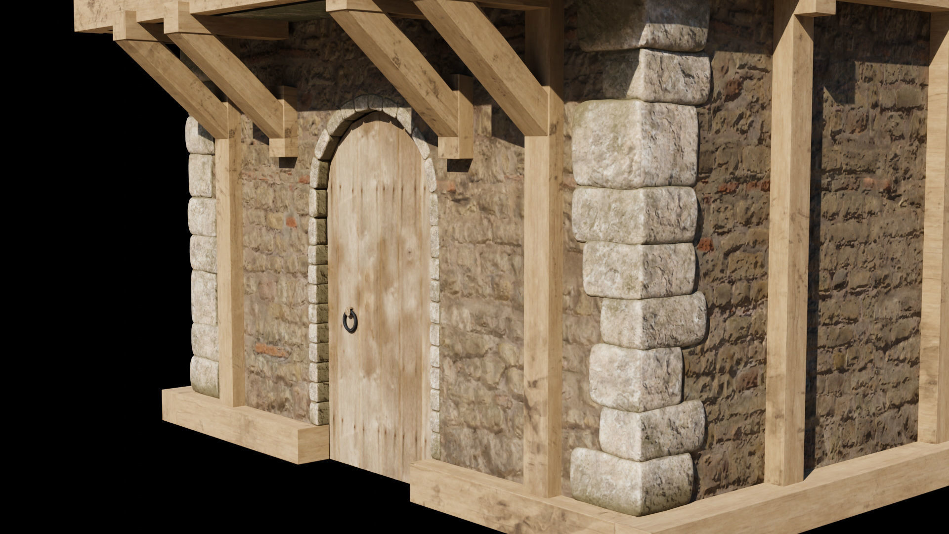 Medieval House By Nikdox Low-poly 3D model_13