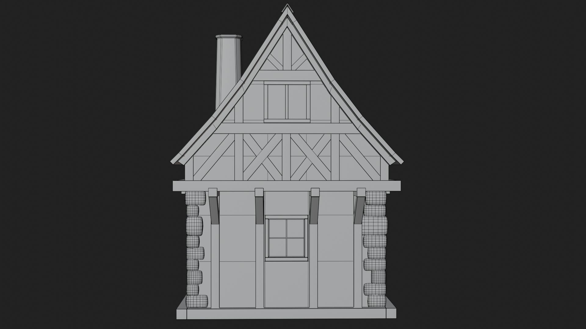 Medieval House By Nikdox Low-poly 3D model_18