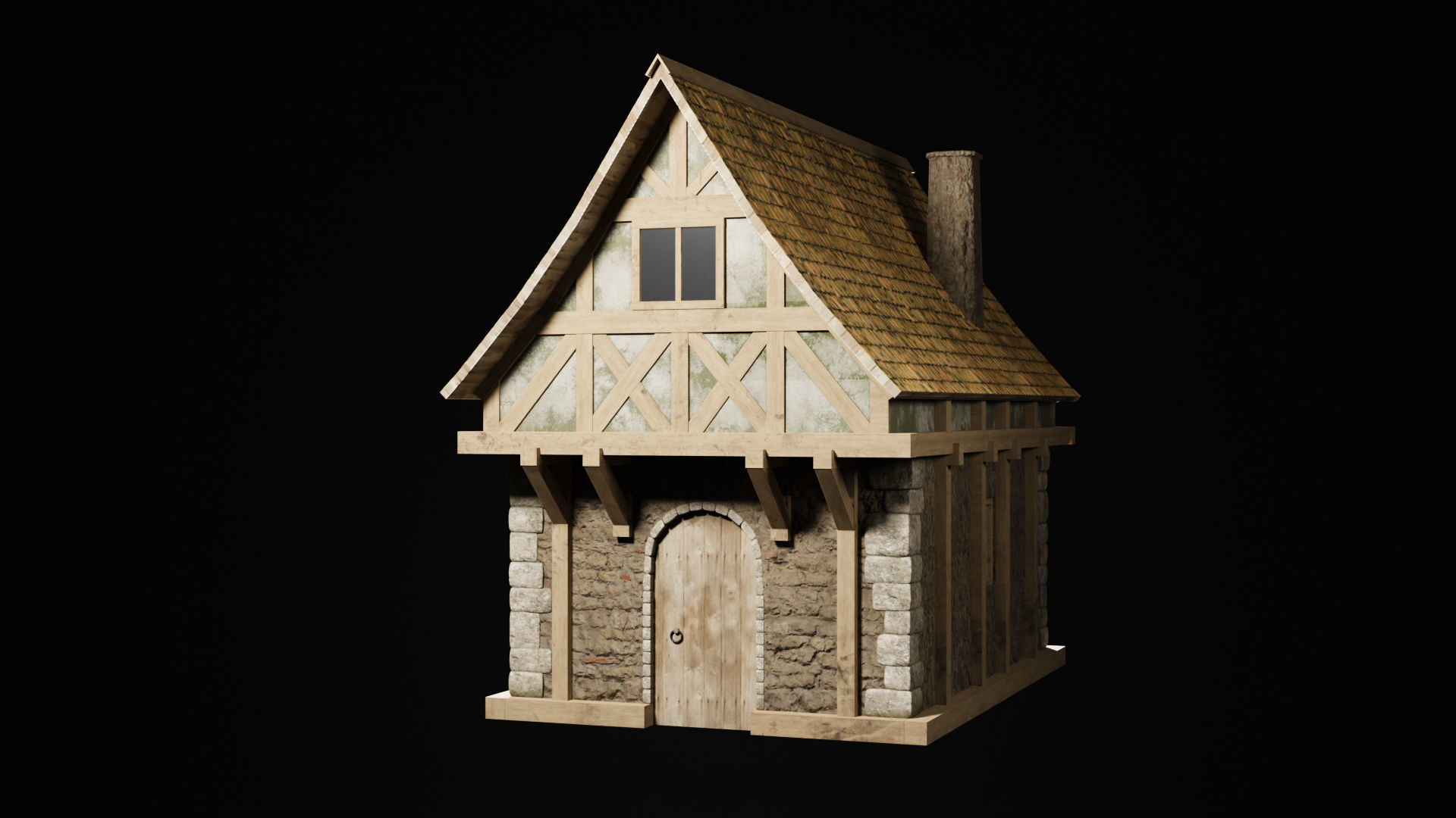 Medieval House By Nikdox Low-poly 3D model_15