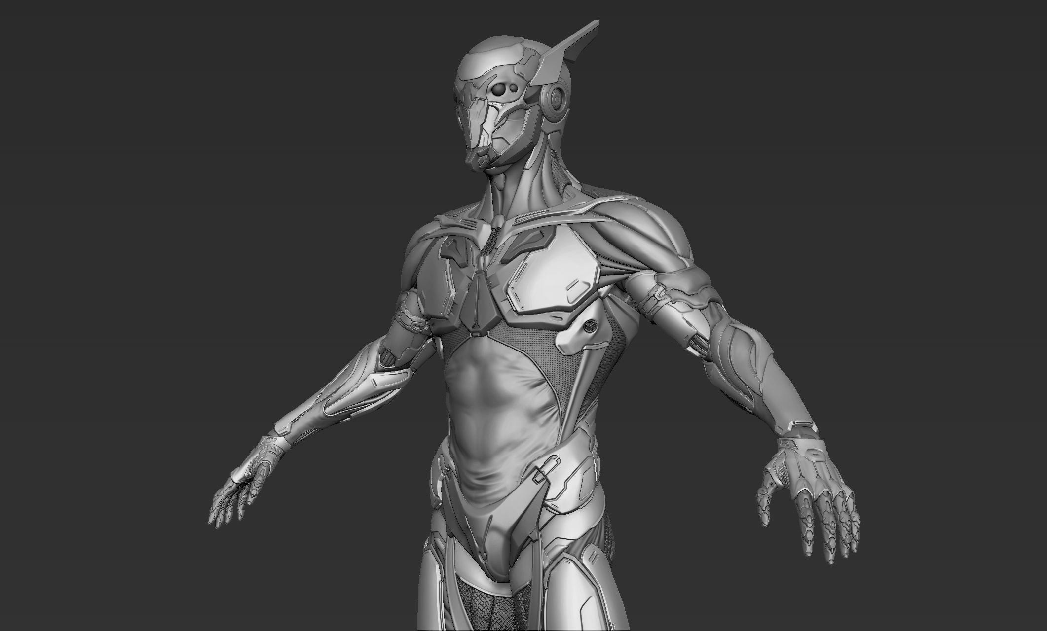 Cyber Ninja Zbrush 3D model_3
