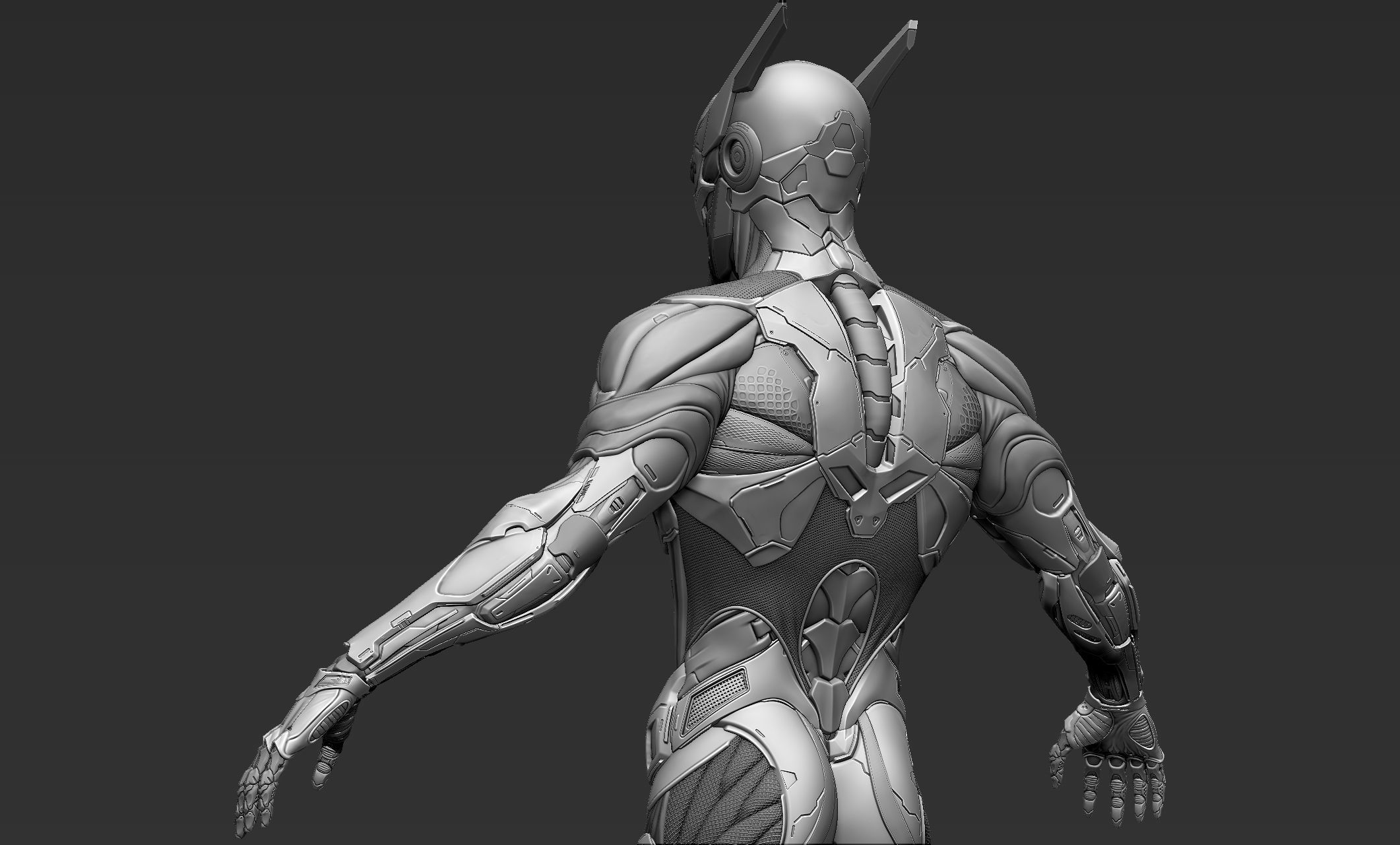 Cyber Ninja Zbrush 3D model_35