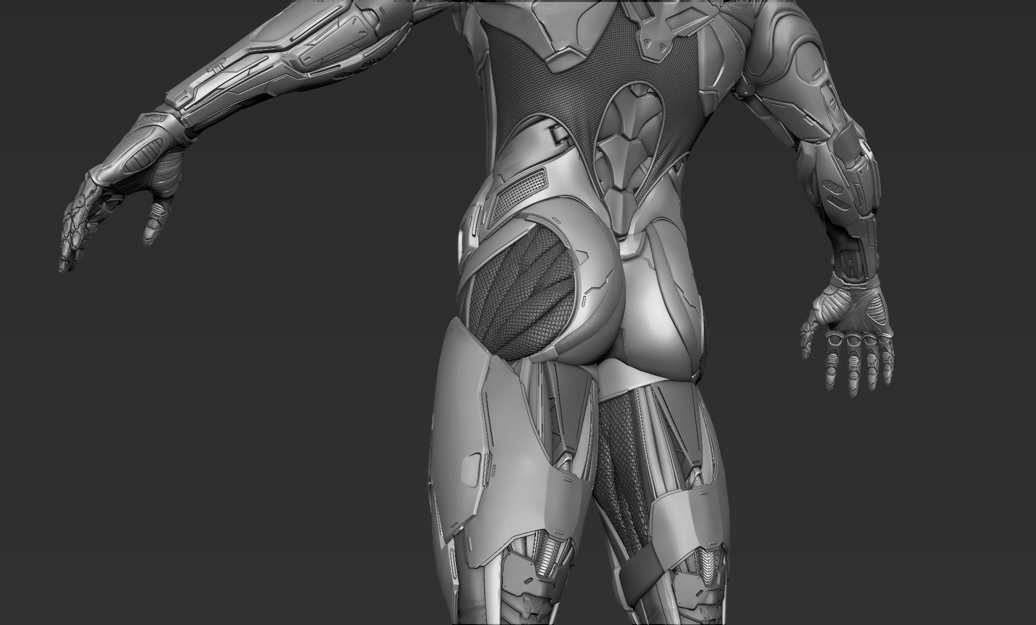Cyber Ninja Zbrush 3D model_9