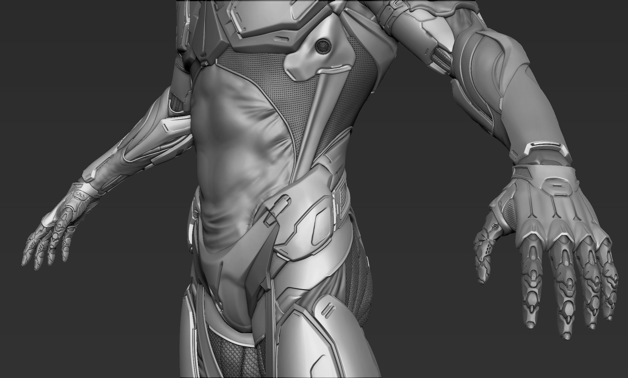 Cyber Ninja Zbrush 3D model_15