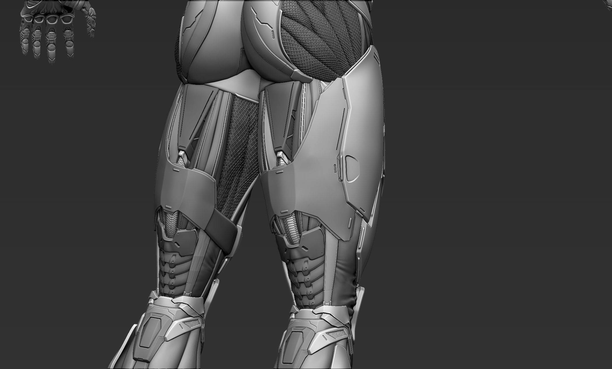 Cyber Ninja Zbrush 3D model_28