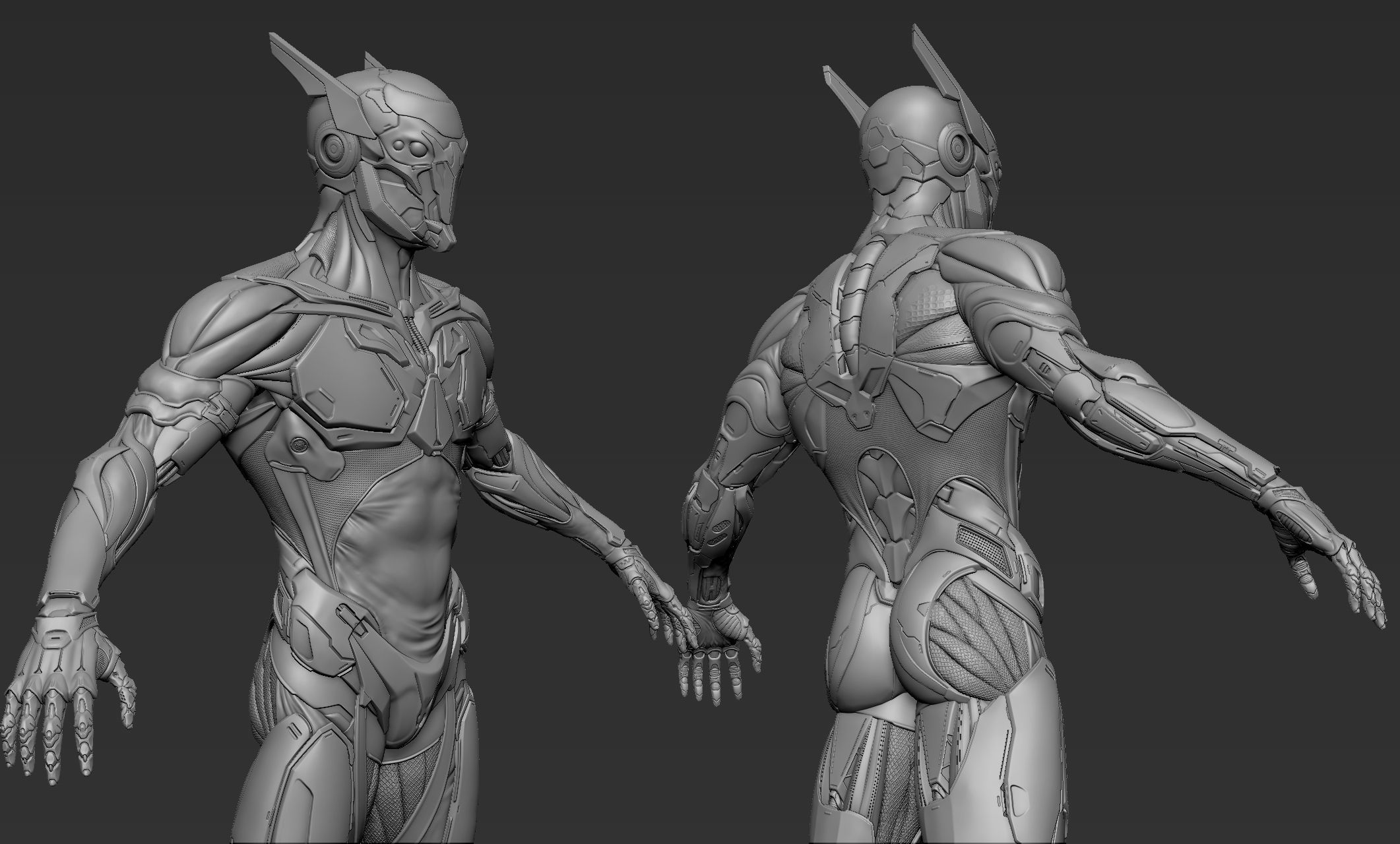 Cyber Ninja Zbrush 3D model_20