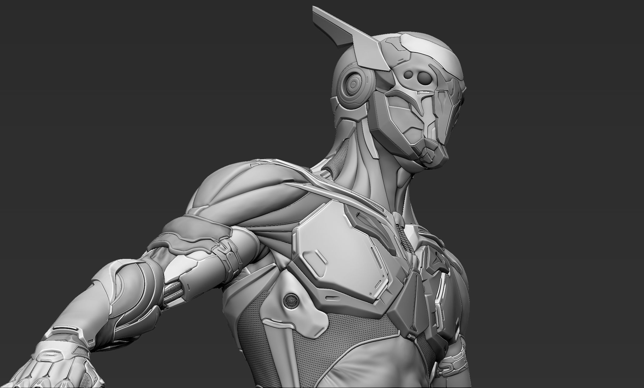 Cyber Ninja Zbrush 3D model_30