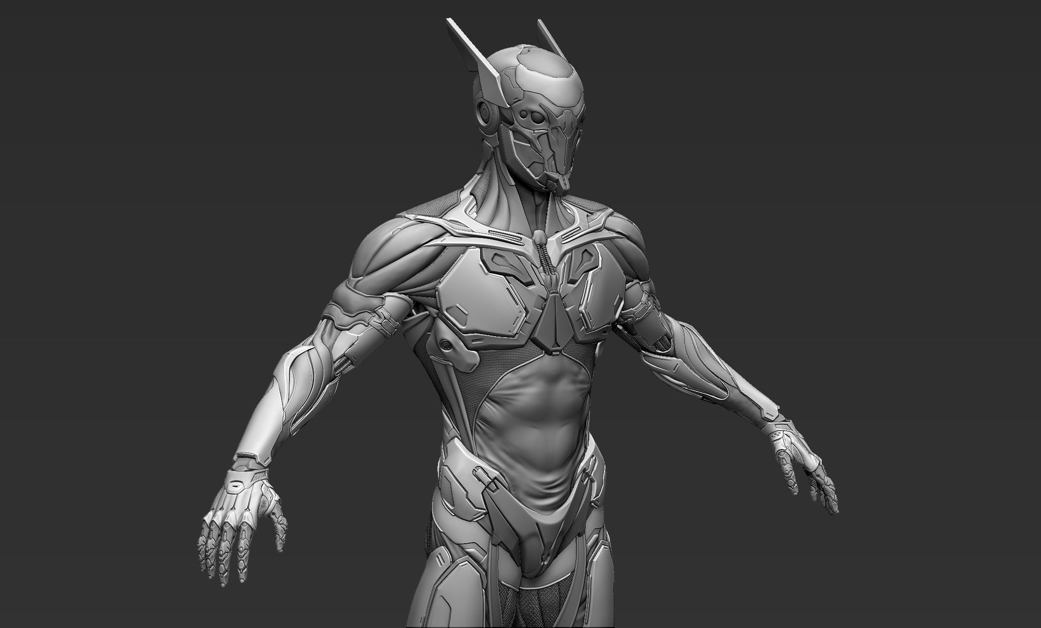 Cyber Ninja Zbrush 3D model_25