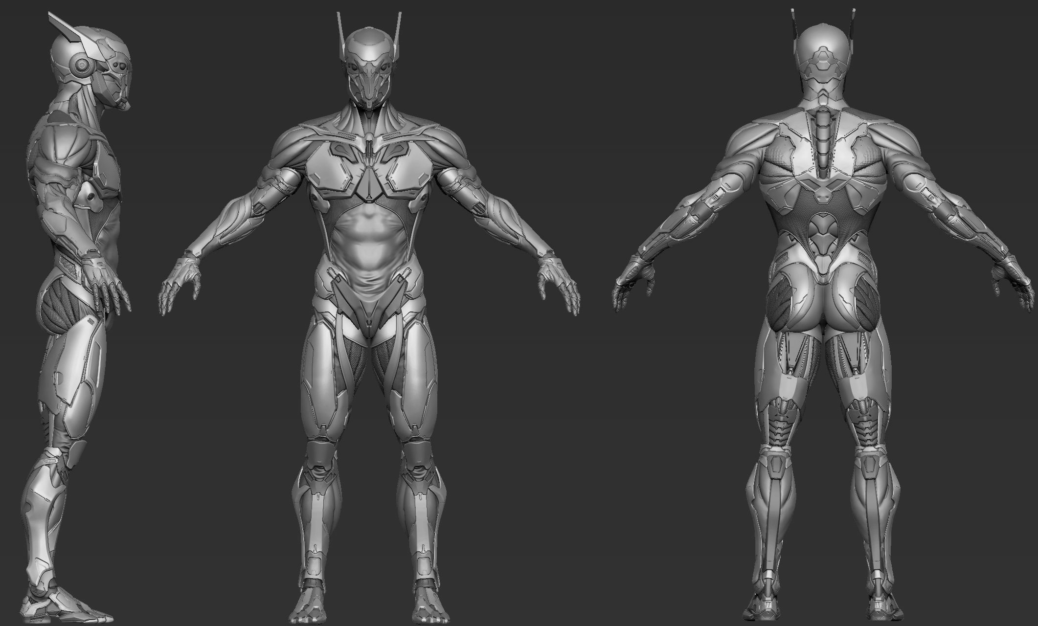 Cyber Ninja Zbrush 3D model_18