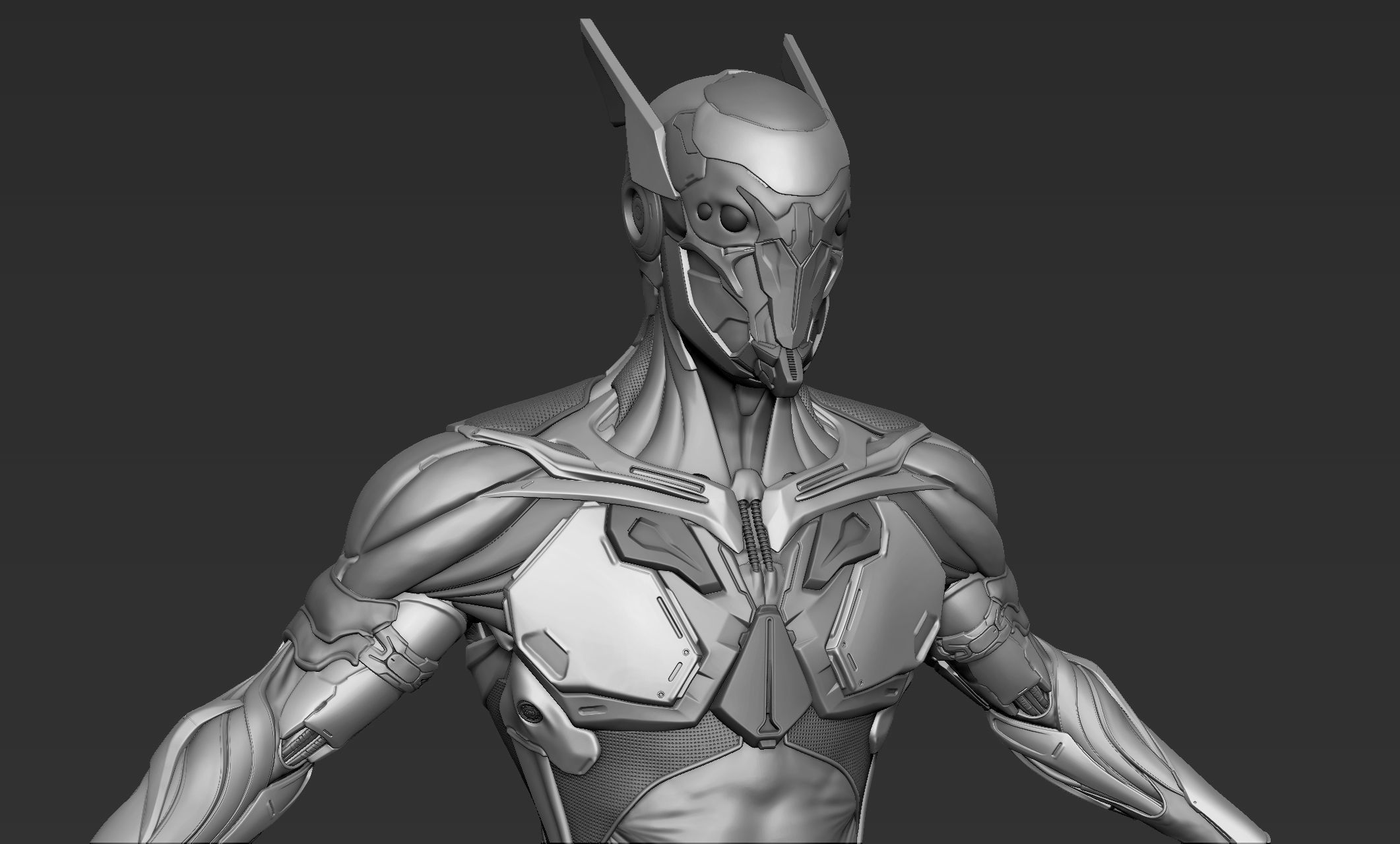 Cyber Ninja Zbrush 3D model_17