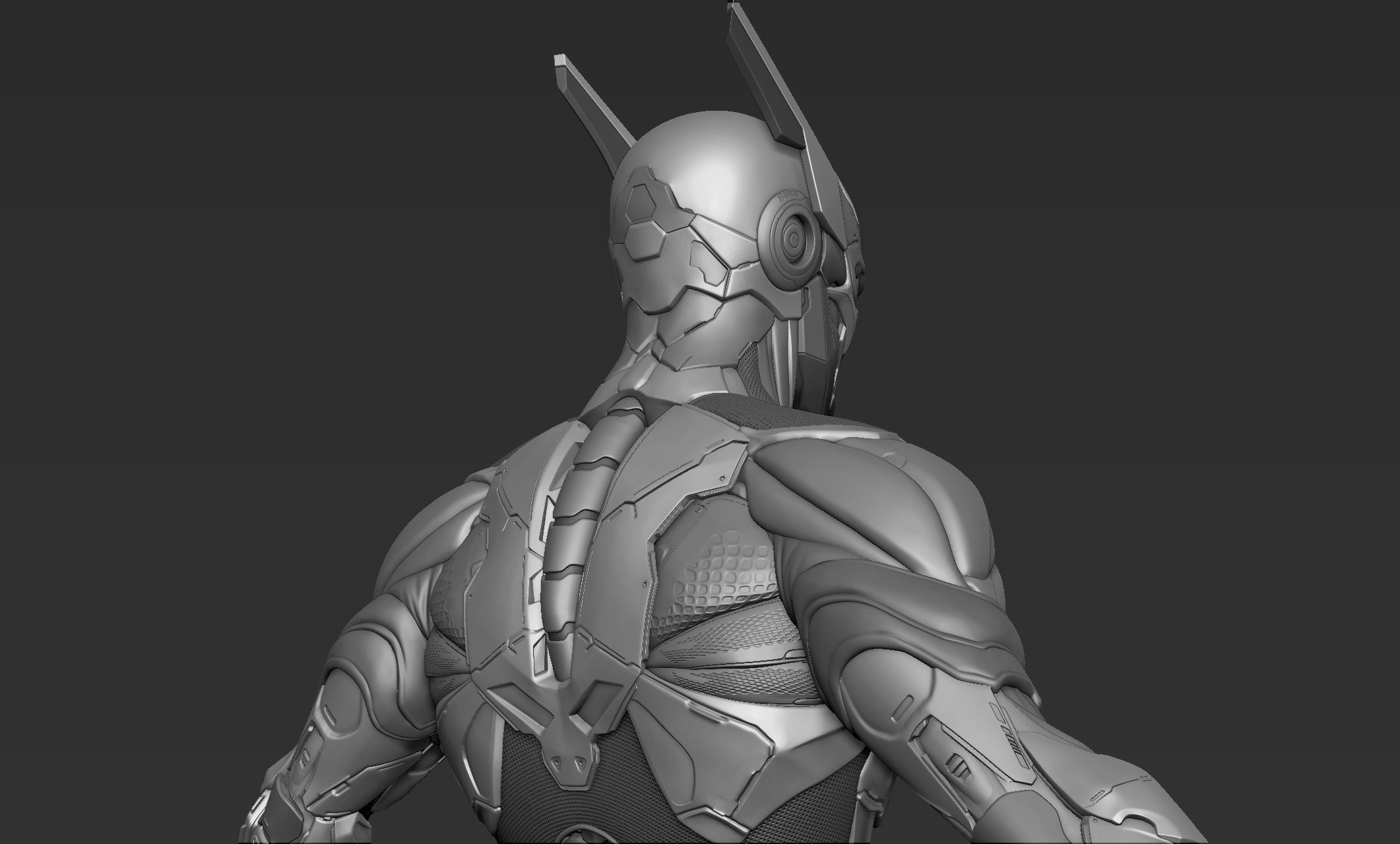Cyber Ninja Zbrush 3D model_7